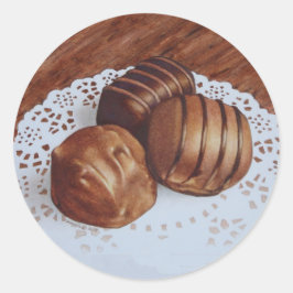 Pegatina de golosinas de chocolate