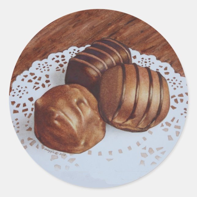 Pegatina de golosinas de chocolate (Anverso)