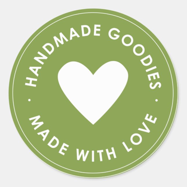 Pegatina de Goodies hecha a mano verde (Anverso)
