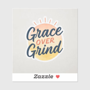 Pegatina de Grace Over Grind Faith Motivat crist