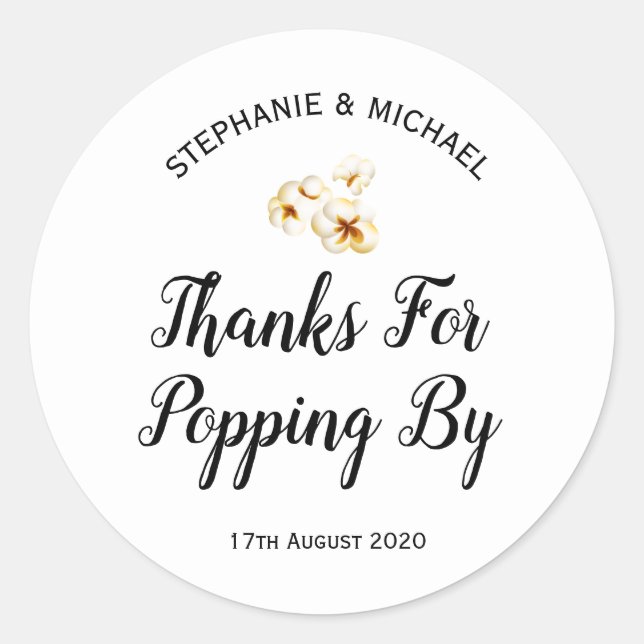 Pegatina de gracias por pasar, (Anverso)