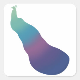 Pegatina de gradiente de pavo real de Aurora