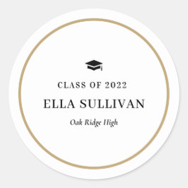 Pegatina de graduación de color editable de la gal