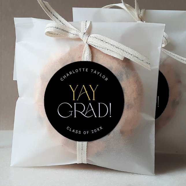 Pegatina de Graduación de Grado de Oro Negro Fete  (Subido por el creador)