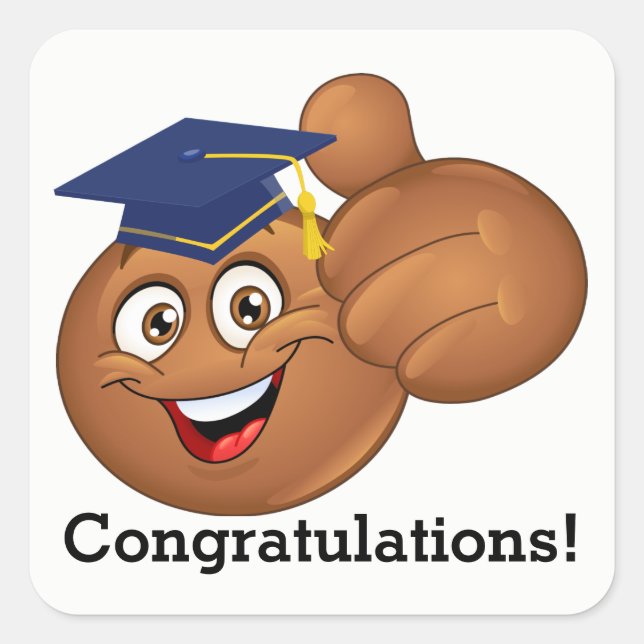 Pegatina de graduación de sonrisa (Anverso)