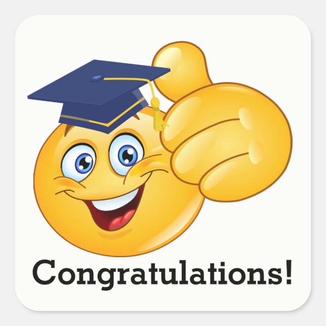 Pegatina de graduación de sonrisa (Anverso)