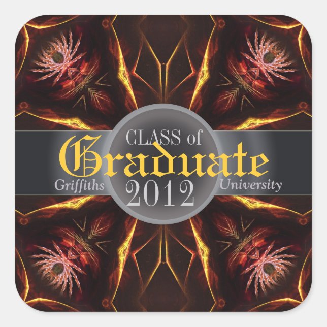 Pegatina de Graduación del Premio Flores de Postre (Anverso)