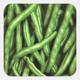Pegatina de Green Beans Square