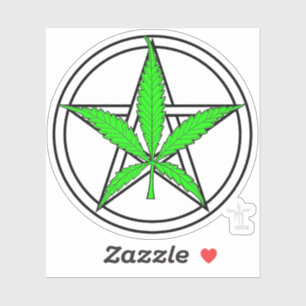 Pegatina de Greenleaf Pentagram