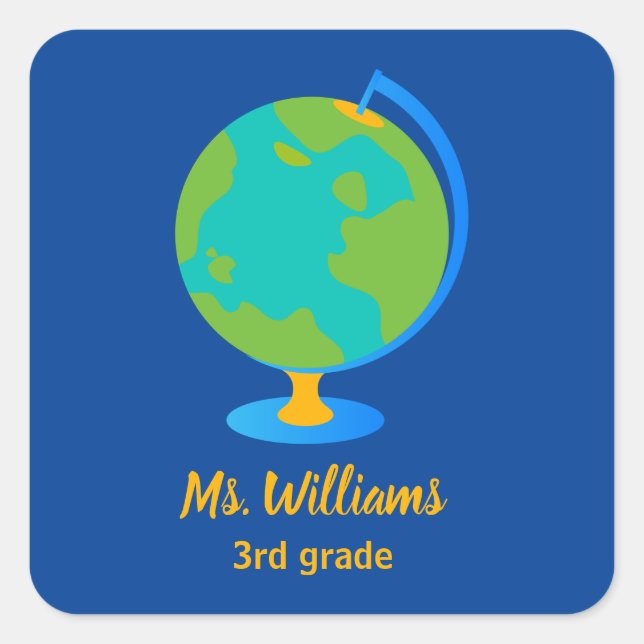 Pegatina de Guay Globe Square (Anverso)