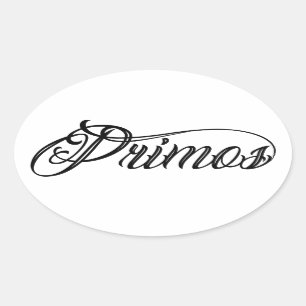 Pegatina de guión de tatuaje de primos