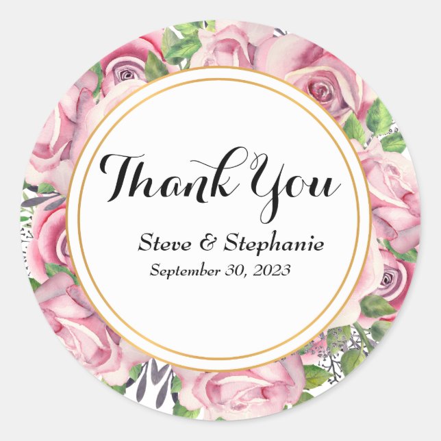 Pegatina de guiones de agradecimiento expreso (Anverso)