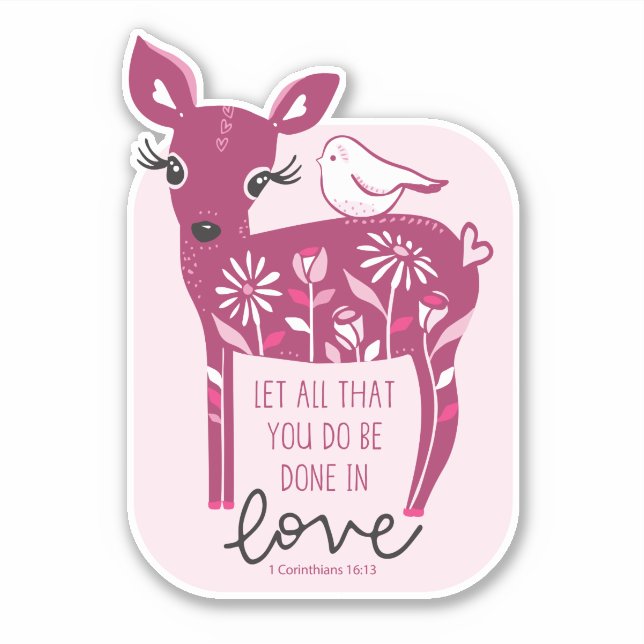 Pegatina de guiones motivadores (Subió el ciervo) (Anverso)