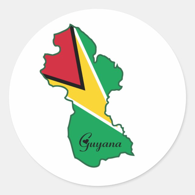 Pegatina de Guyana (Anverso)