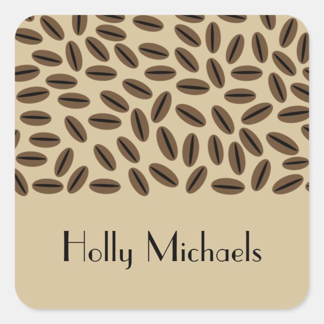 Pegatina de habas de café (Anverso)