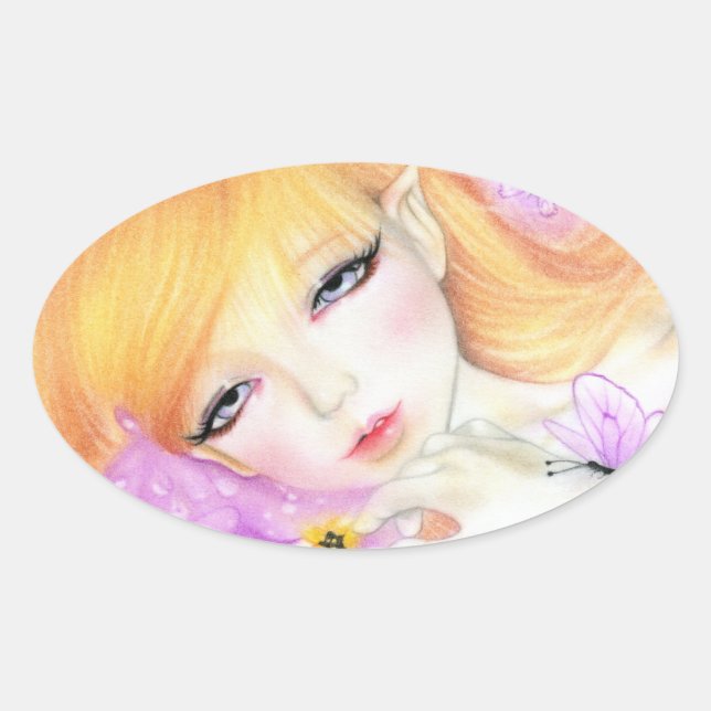 PEGATINA de hadas de las violetas de la primavera (Anverso)