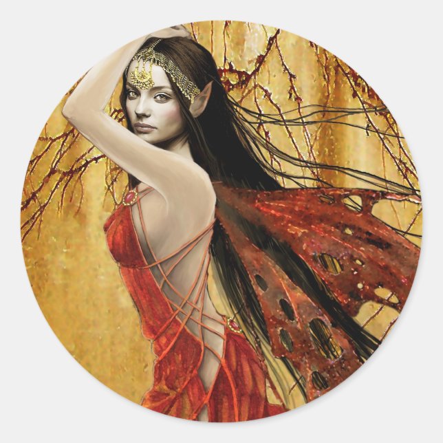 Pegatina de hadas de otoño (Anverso)