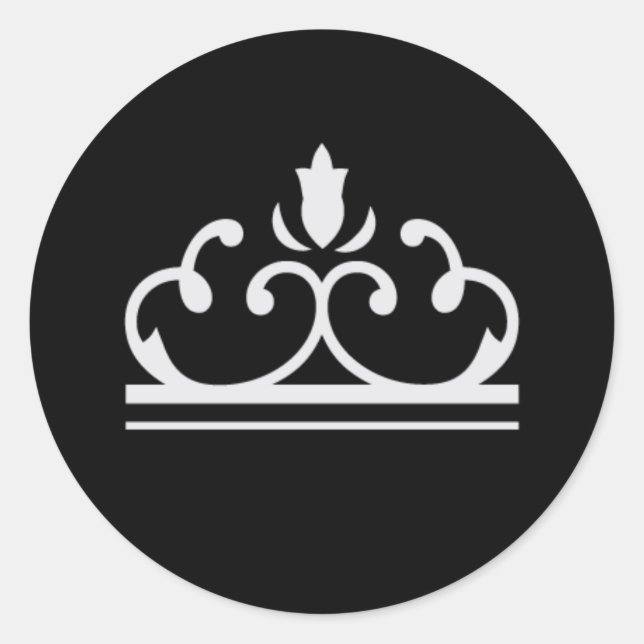 Pegatina de hadas plateadas (negro) (Anverso)