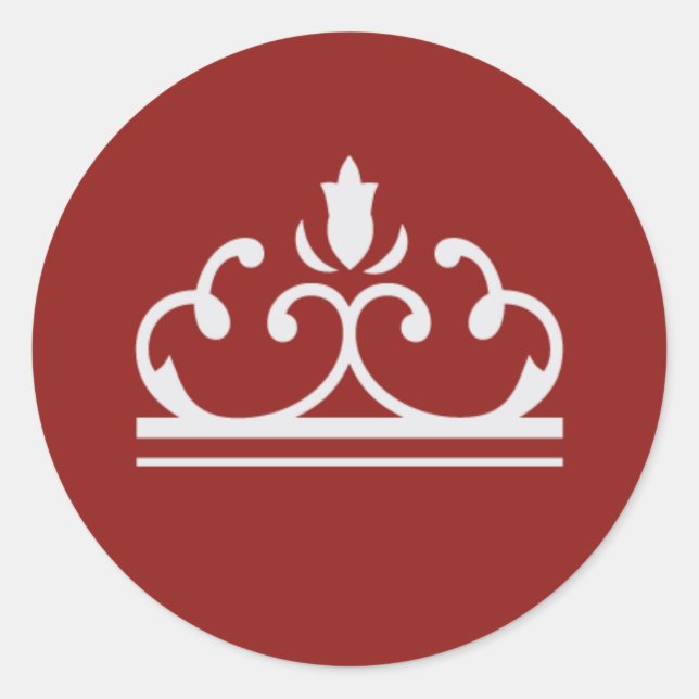 Pegatina de hadas plateadas (rojo) (Anverso)