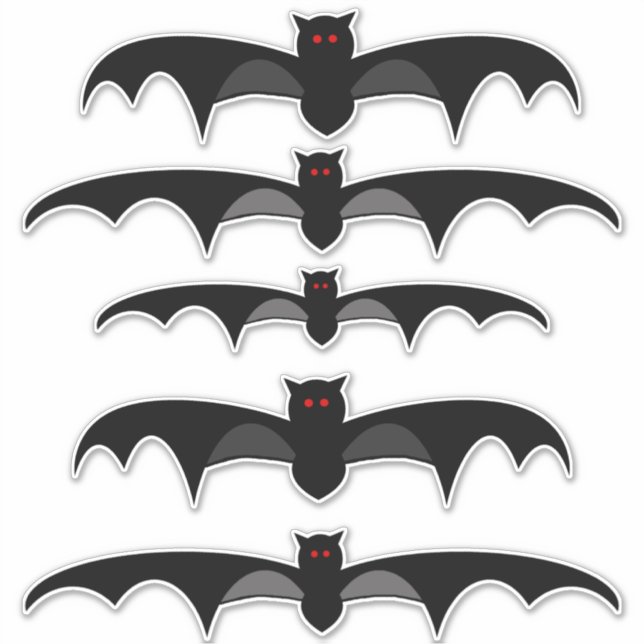 Pegatina de Halloween Bat (Anverso)