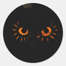 Pegatina de Halloween con ojos Naranjas