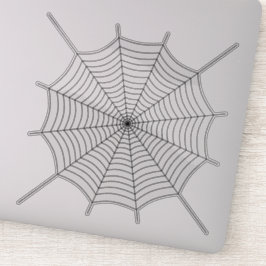 Pegatina de Halloween con telaraña negra