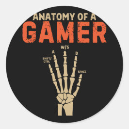 Pegatina de Halloween de la mano de Gamer