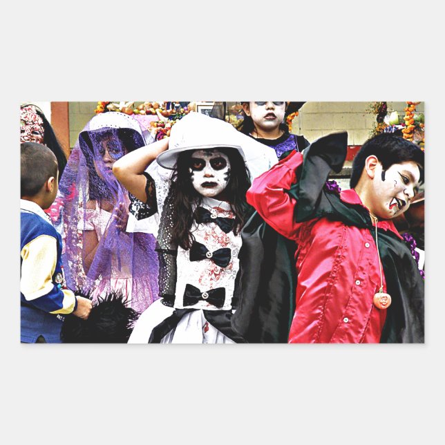 Pegatina DE HALLOWEEN RECTANGLE (Anverso)