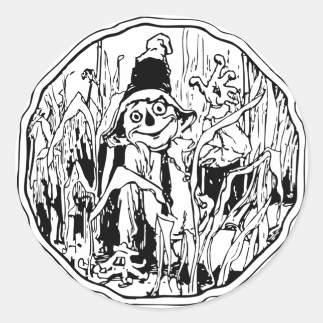 Pegatina de Halloween Scarecrow (Anverso)