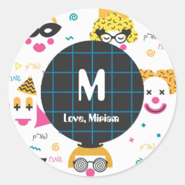 Pegatina de Happy Purim