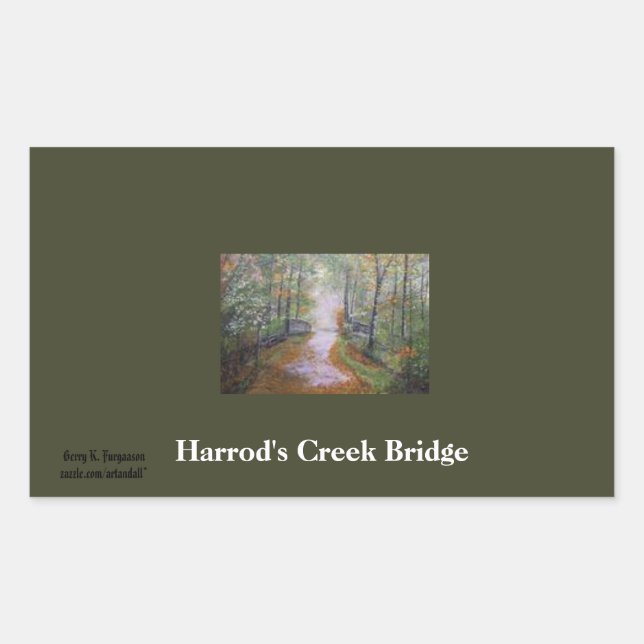 Pegatina DE HARROD'S CREEK BRIDGE (Anverso)