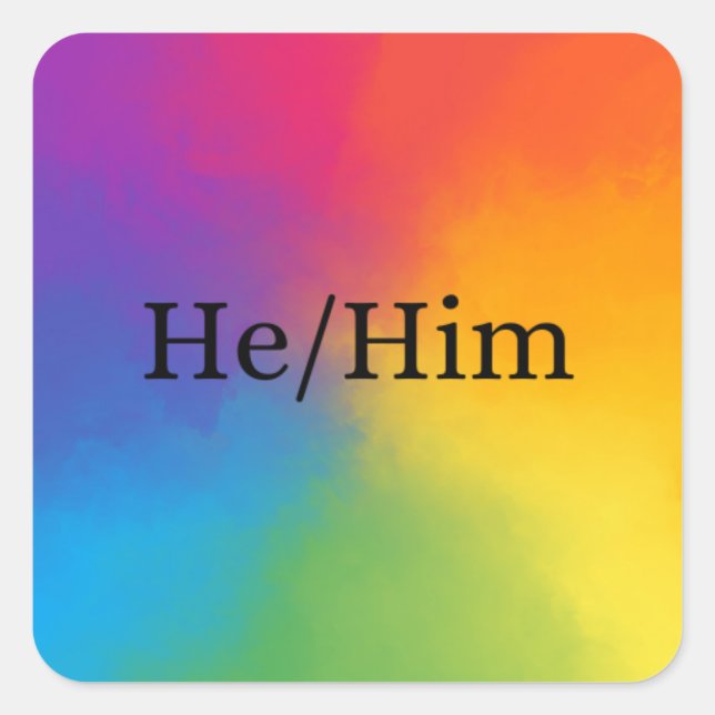 Pegatina de He/Him Pronoun (Anverso)