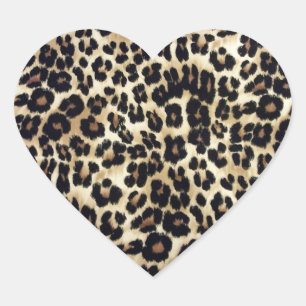 Pegatina de Heart Leopard