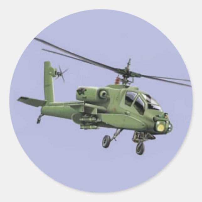 Pegatina de helicópteros Apache (Anverso)