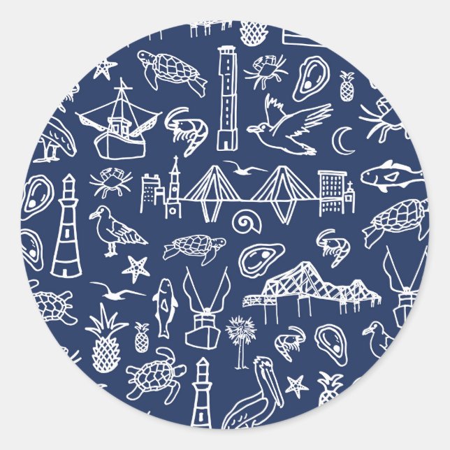 Pegatina de herramientas de la Marina Blue Charles (Anverso)