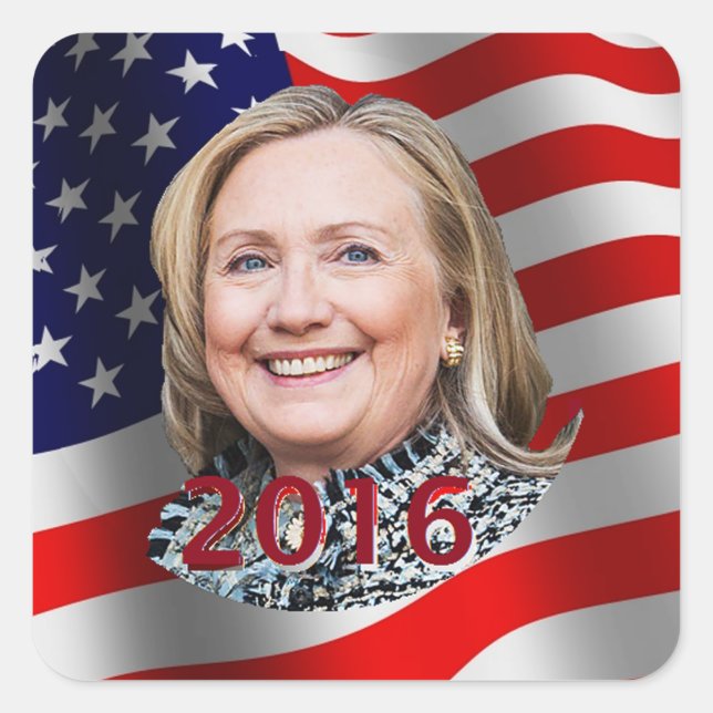 Pegatina de Hillary 2016 (Anverso)