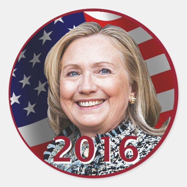 Pegatina de Hillary 2016 (Anverso)