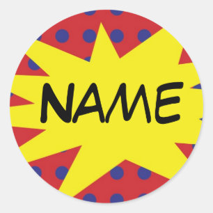 Pegatina de historietas personalizado