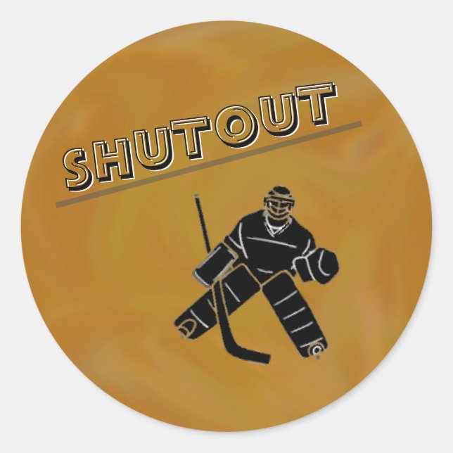 Pegatina de hockey Goalie Shutout (Anverso)