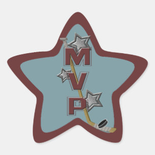 Pegatina de Hockey Star MVP