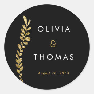 Pegatina de hoja de oro editable en color, Pegatin