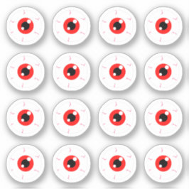 Pegatina de hojas completas Demonic Red Eyeballs