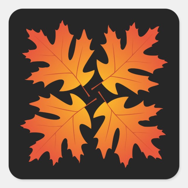 Pegatina de hojas de roble (Anverso)