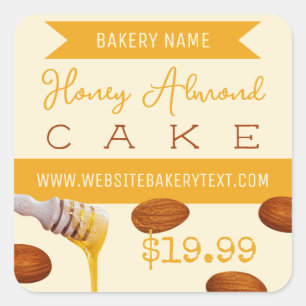 Pegatina de Honey Almond Cake Square