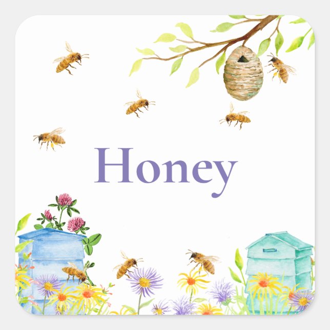 Pegatina de Honey Bee (Anverso)