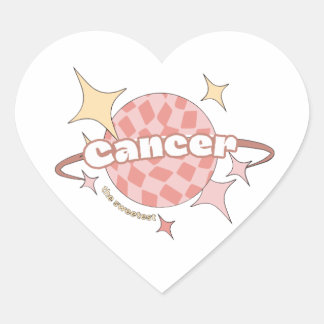 pegatina de horóscopo retro-planeta canceroso