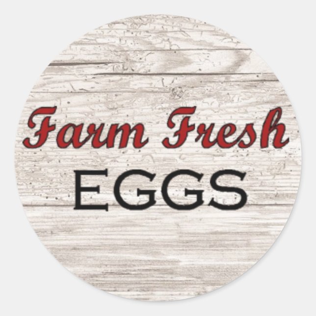 Pegatina de huevos frescos de granja (Anverso)