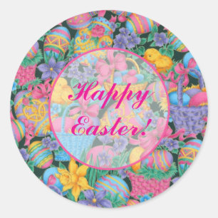 Pegatina de Huevos y Cestas de Pascua