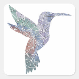 Pegatina de Hummingbird Mosaic de papel
