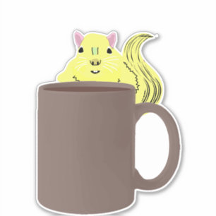 Pegatina de humor de ardilla